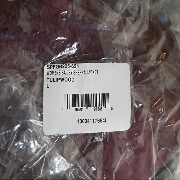 Spyder Womens L Bailey Faux Shearling Jacket in Tulipwood Purple NEW - Picture 11 of 11